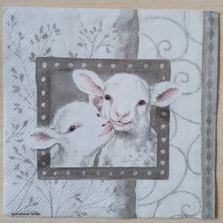Serviette Lamm taupe