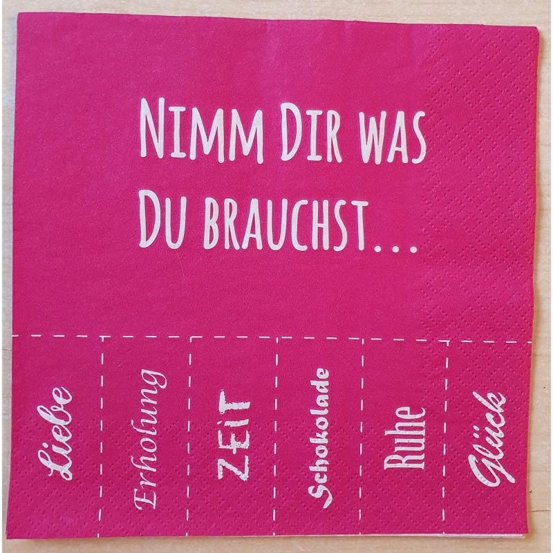Serviette Nimm Dir....