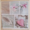 Serviette Herz/Feder