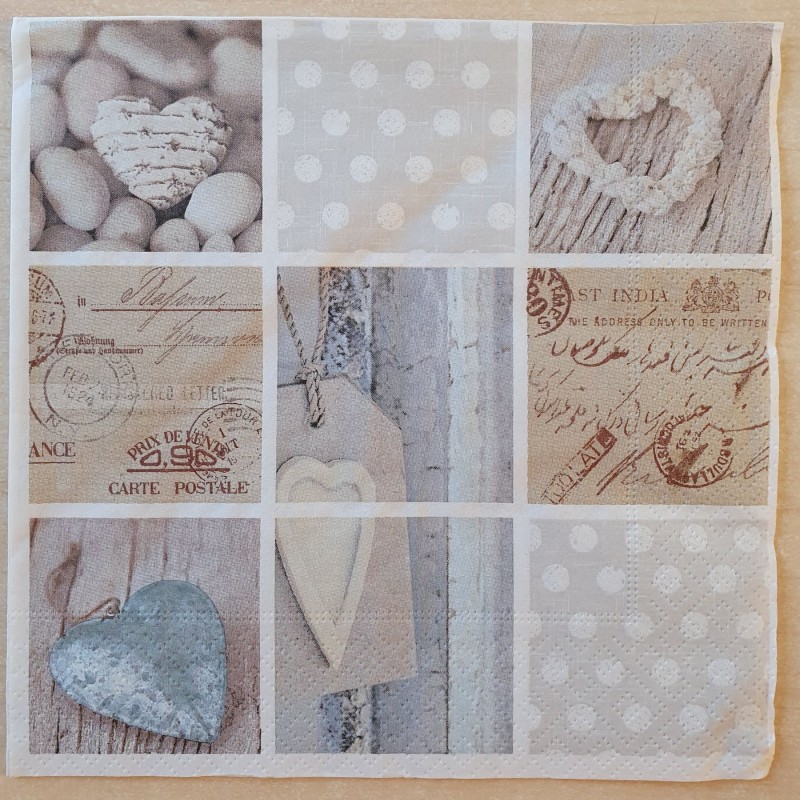 Serviette Herzen