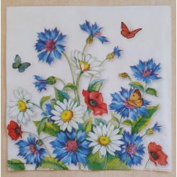 Serviette Mohn/Margriten