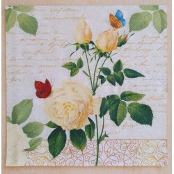 Serviette Rosen gelb