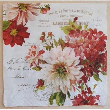 Serviette Dahlien