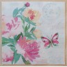 Serviette Rosen/Schmetterling
