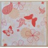 Serviette Blumen orange