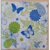 Serviette Blumen blau
