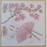 Serviette Blumen rosa