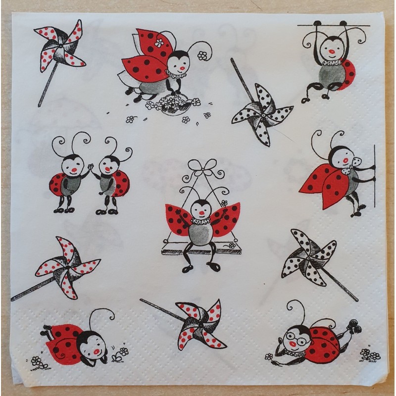 Serviette Marienkäfer