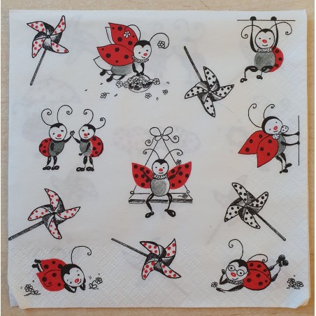 Serviette Marienkäfer