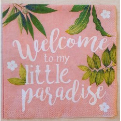 Serviette Welcome..... rosa