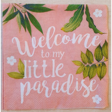 Serviette Welcome..... rosa
