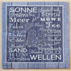Serviette Sonne, Meer......