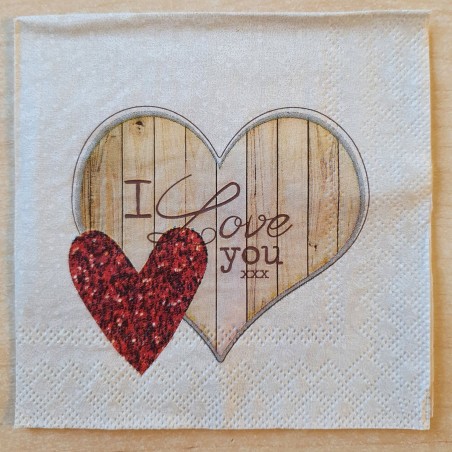 Serviette I Love You