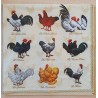 Serviette diverse Hühner