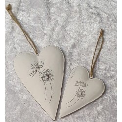 Metall Herz Pusteblume