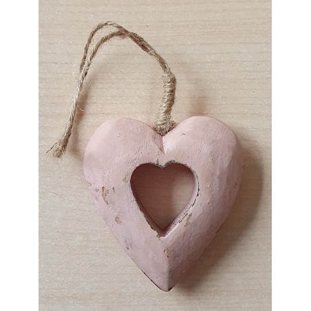 Holz Herz rosa