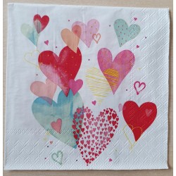 Serviette Herzen