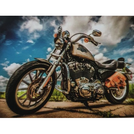 3D Diamant Pixel Bild Motorrad