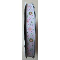 Dekoband Blumen weiss