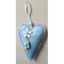 Stoff Herz hellblau