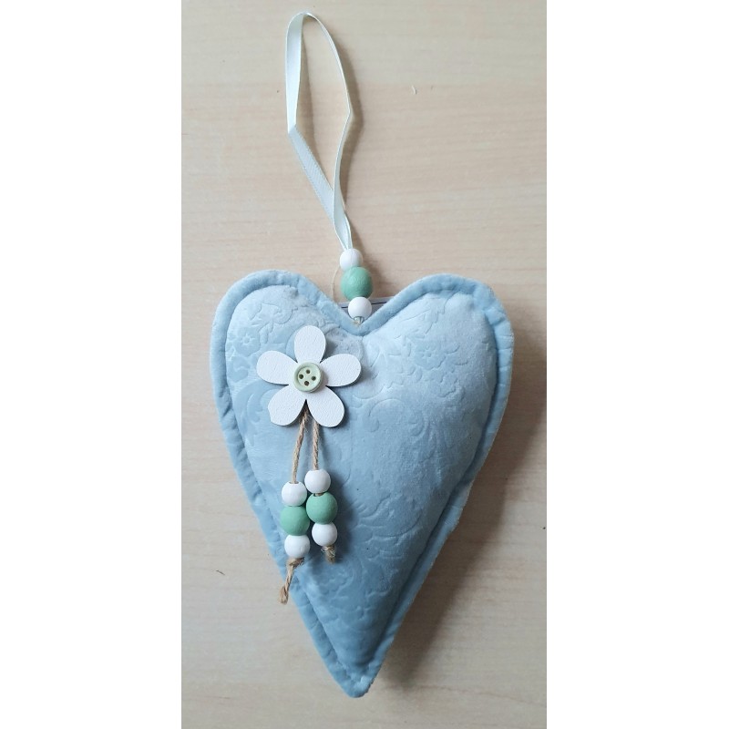 Stoff Herz hellblau