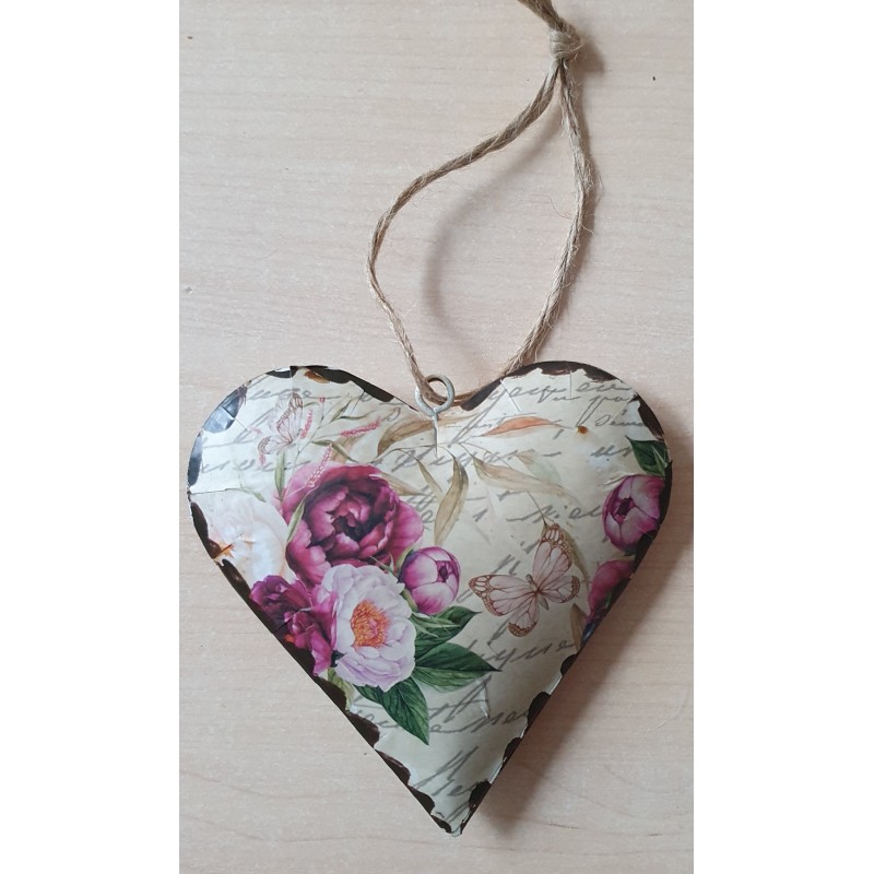 Metall Herz Blumen