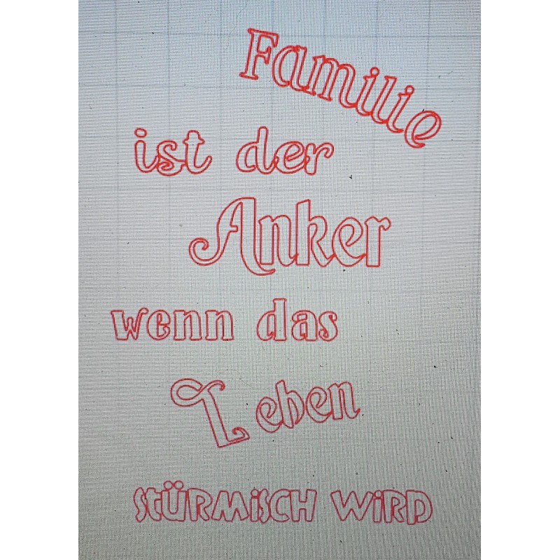 Schablone Familie/Anker
