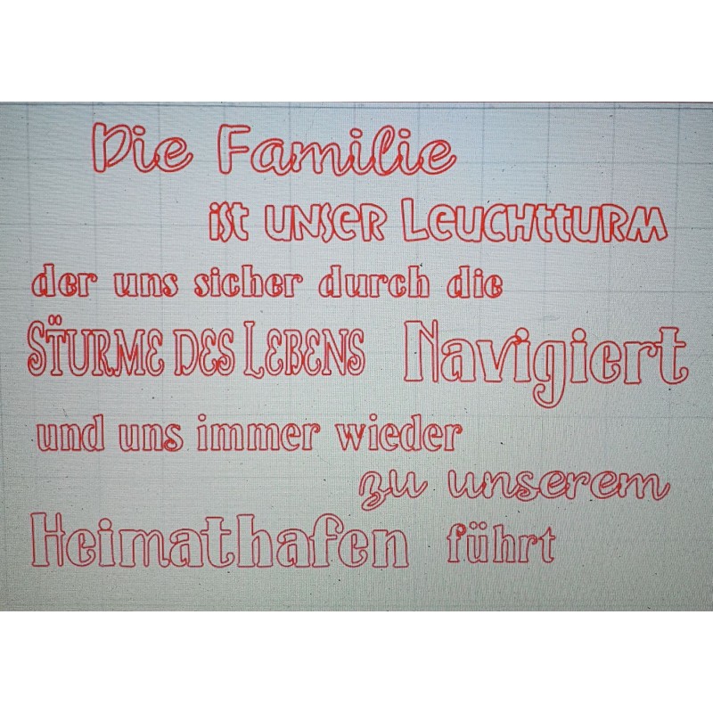 Schablone Familie/Leuchtturm