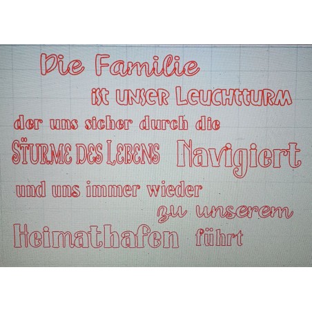 Schablone Familie/Leuchtturm