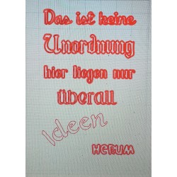 Schablone Unordnung/Ideen