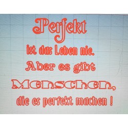 Schablone Perfekt/Leben