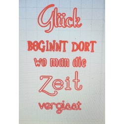 Schablone Glück/Zeit