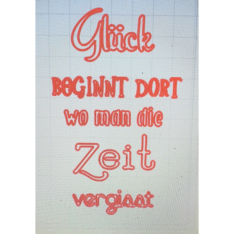 Schablone Glück/Zeit