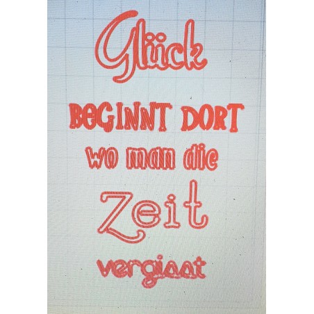 Schablone Glück/Zeit