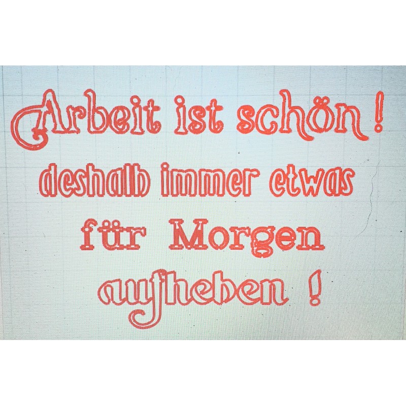 Schablone Arbeit ist schön...