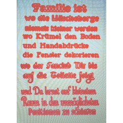 Schablone Familie ist....