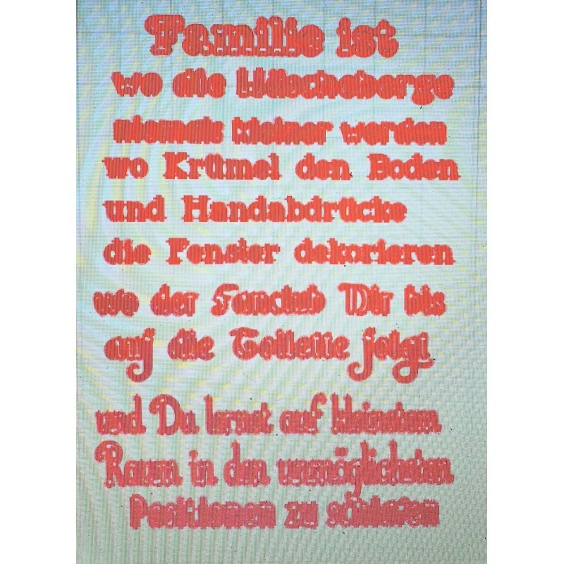 Schablone Familie ist....