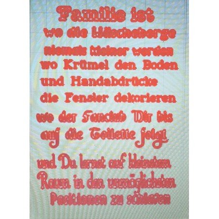 Schablone Familie ist....