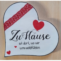 Schild Herz stehend
