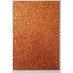 Glitzer Moosgummi orange