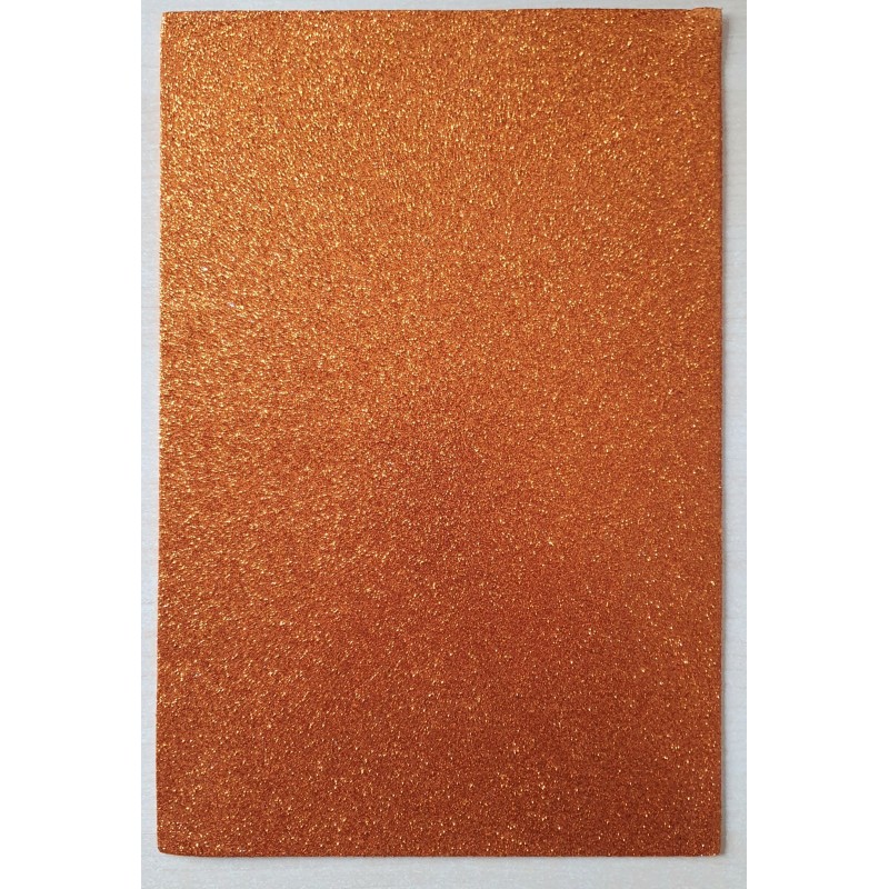 Glitzer Moosgummi orange