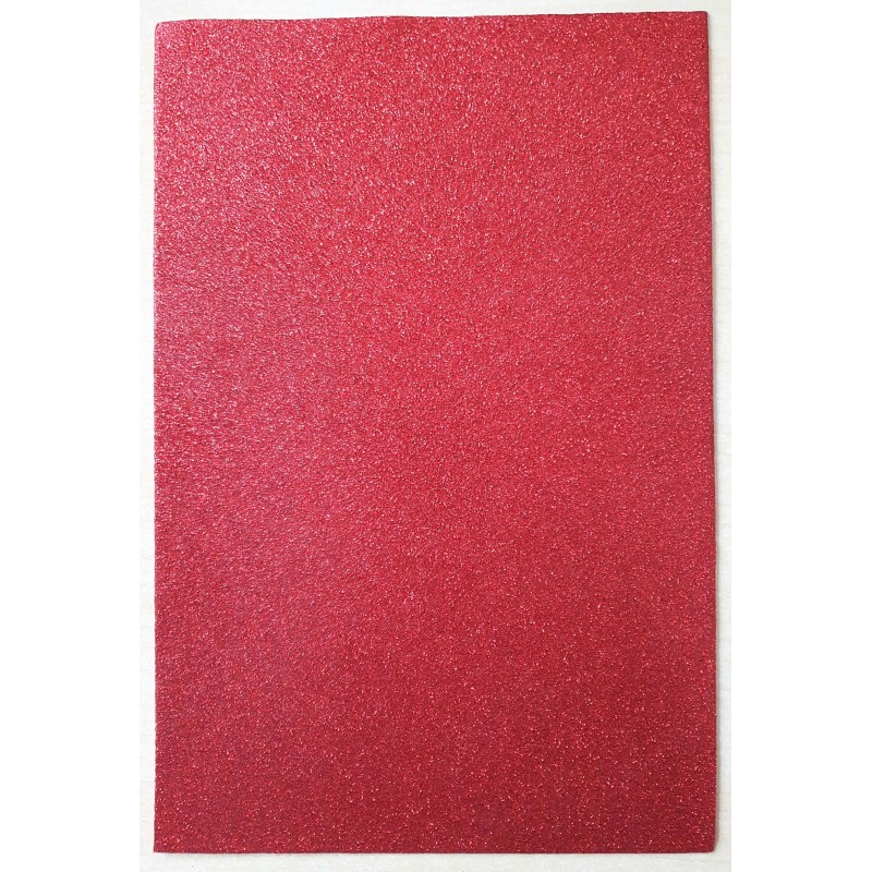 Glitzer Moosgummi rot