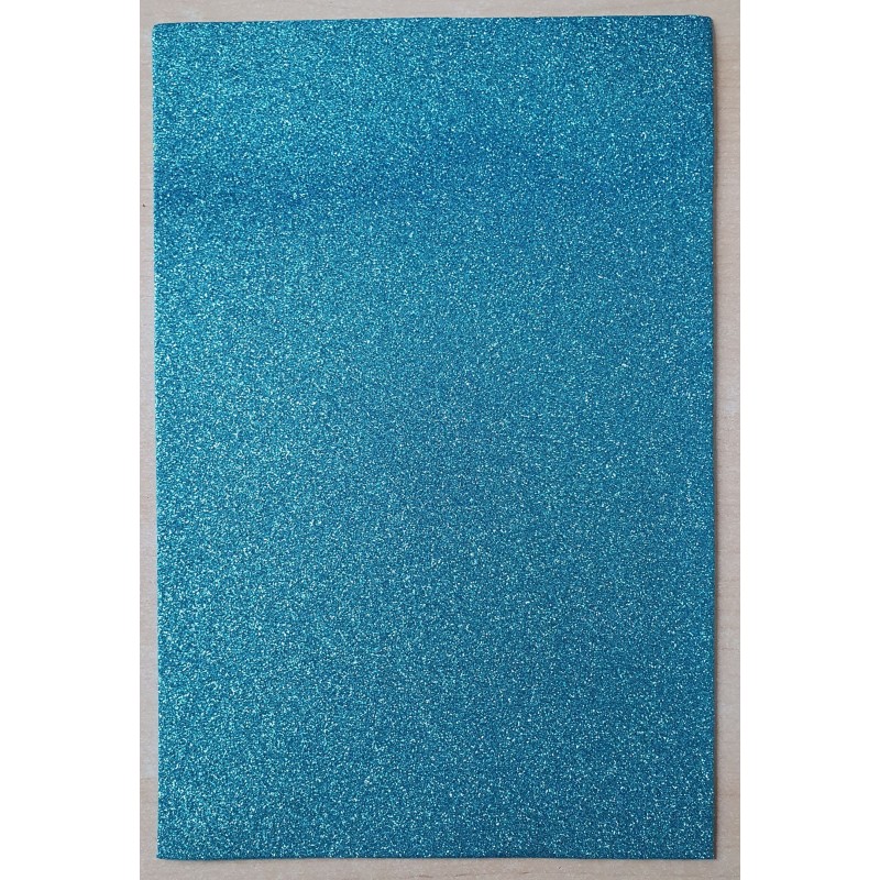 Glitzer Moosgummi türkis