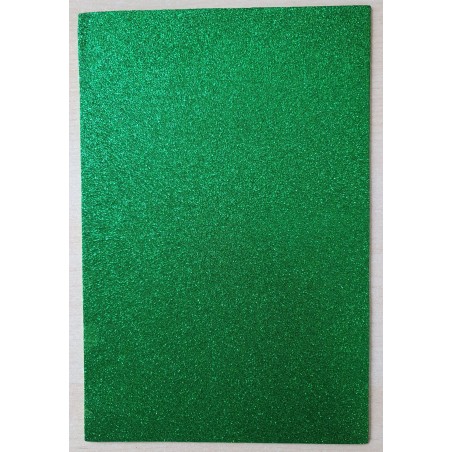 Glitzer Moosgummi grün