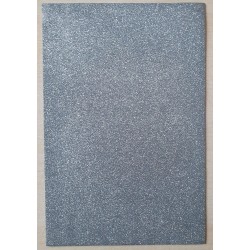 Glitzer Moosgummi silber