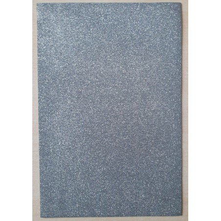 Glitzer Moosgummi silber