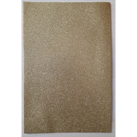 Glitzer Moosgummi gold