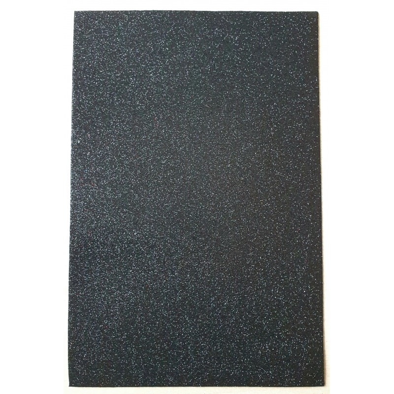 Glitzer Moosgummi schwarz