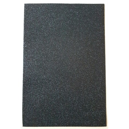 Glitzer Moosgummi schwarz
