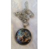 Kette mit Cabochon-Anhänger Tiger/Fee